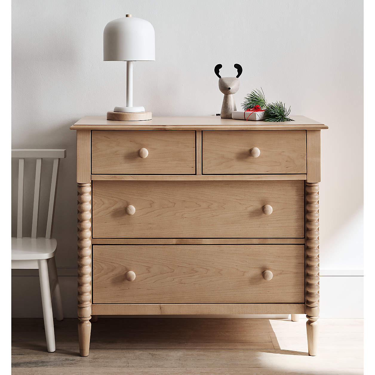 Maple Spindle Leg 4-Drawer Dresser by Crate & Barrel Maple Spindle Leg 4-Drawer Dresser by Crate & Barrel