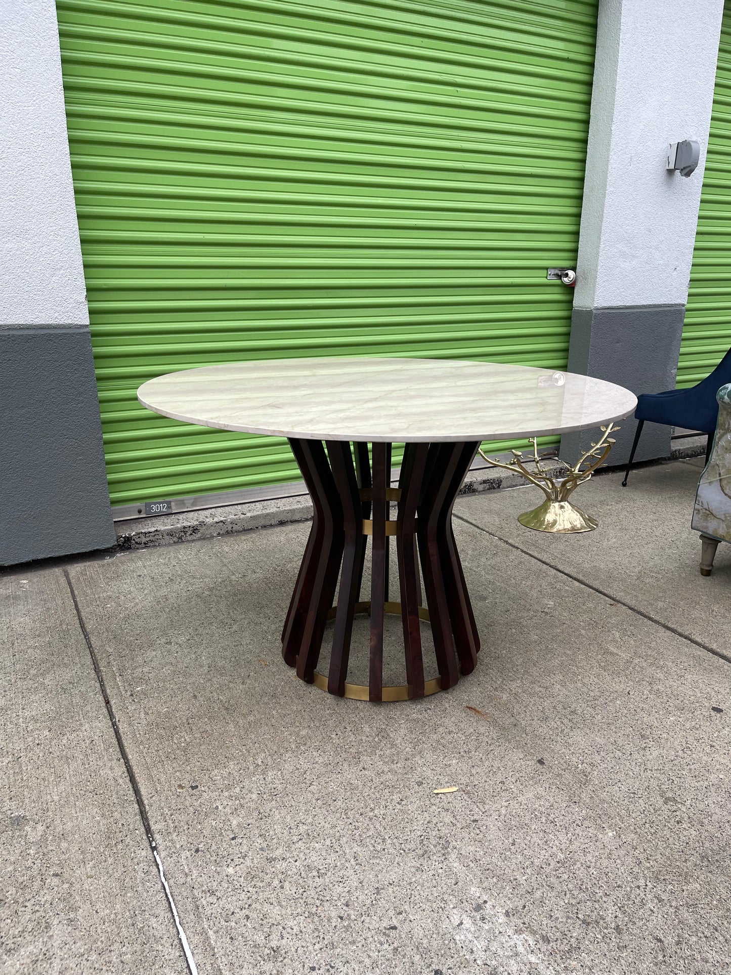 Botticino Marble Round Dining Table