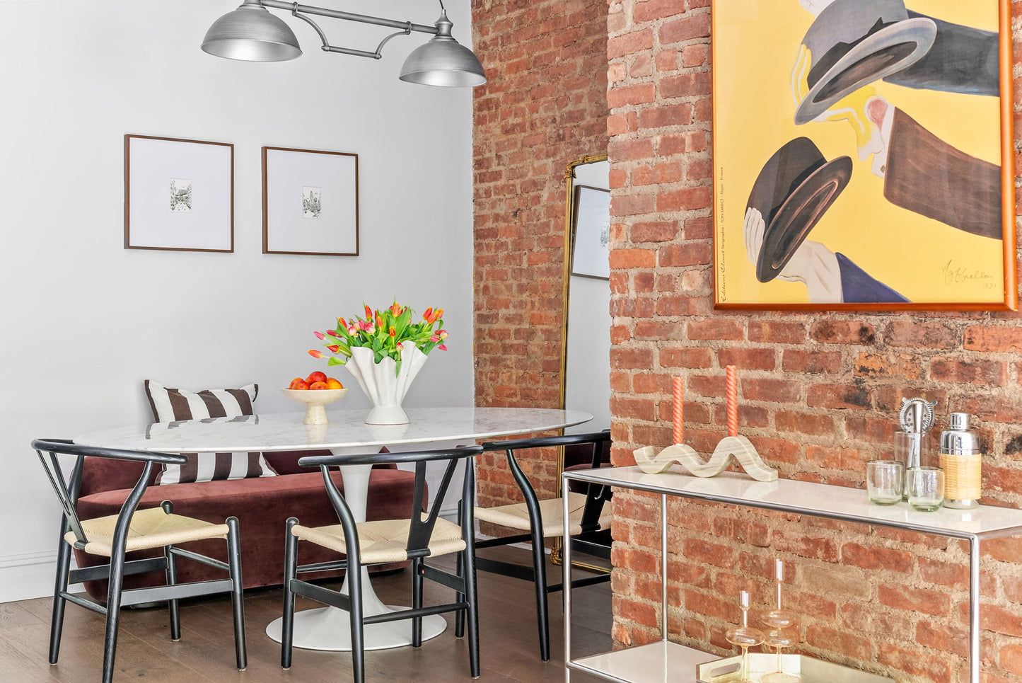 Marble Oval Dining Table