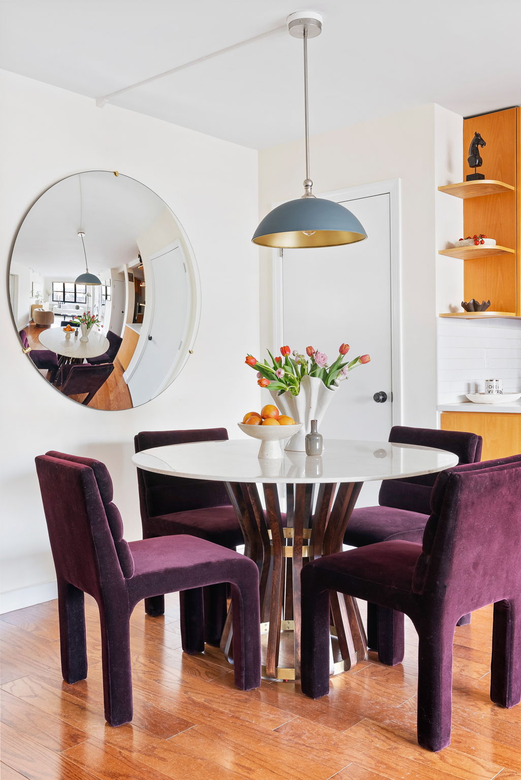 Castell Burgundy Velvet Dining Chairs by CB2
