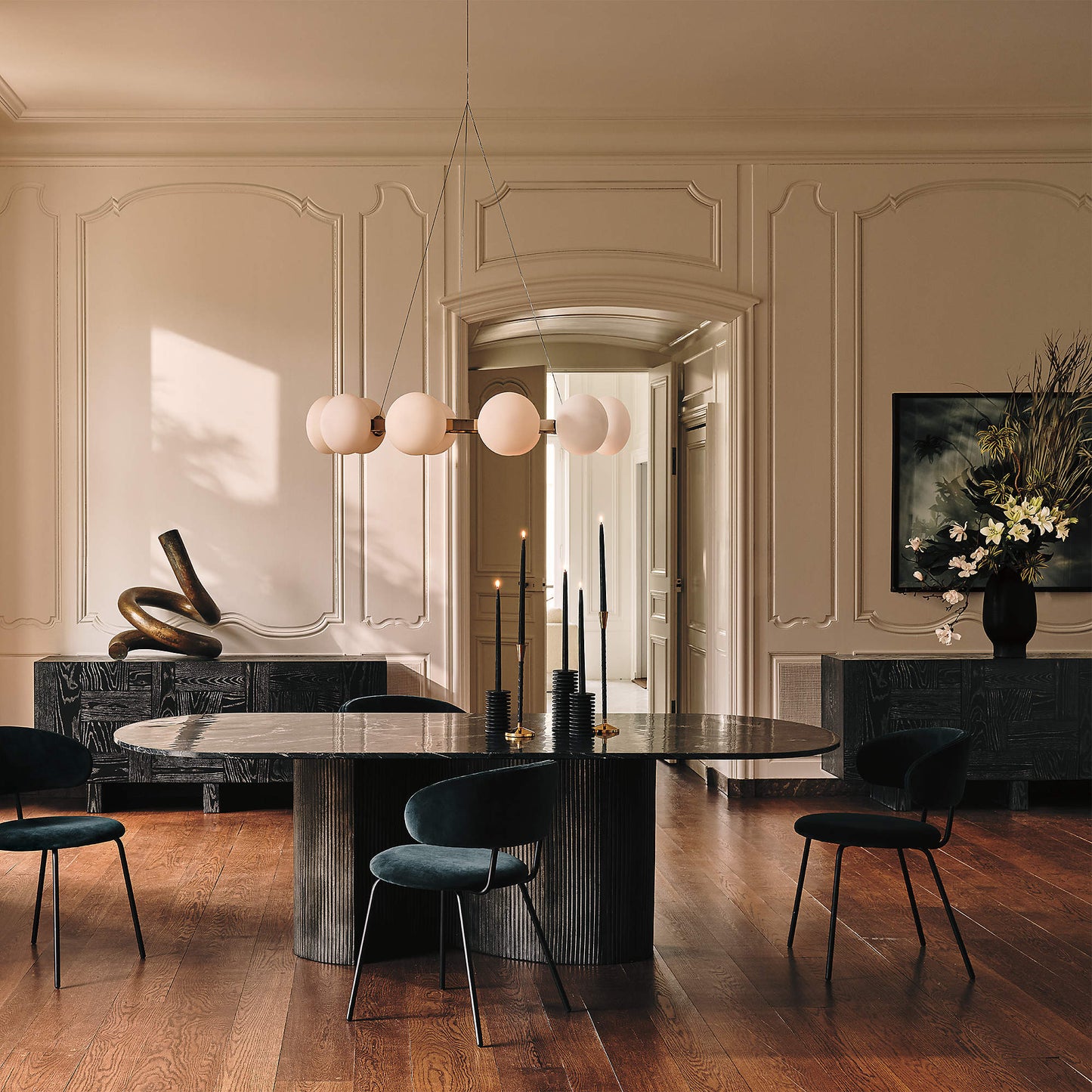 Mod Dining Chairs in Black Velvet