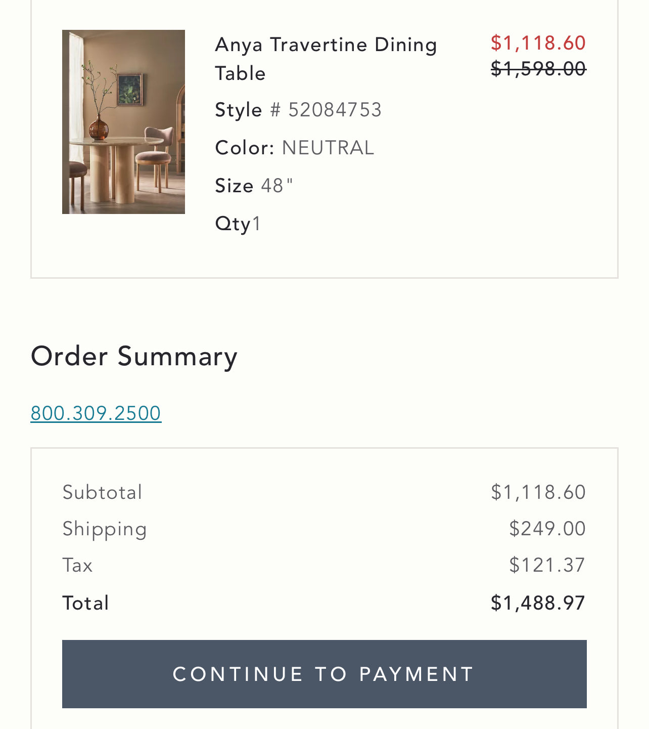 Travertine Marble Pedestal Table