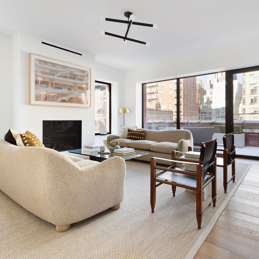 CB2 Bacio Sofa in Camel Boucle 86”