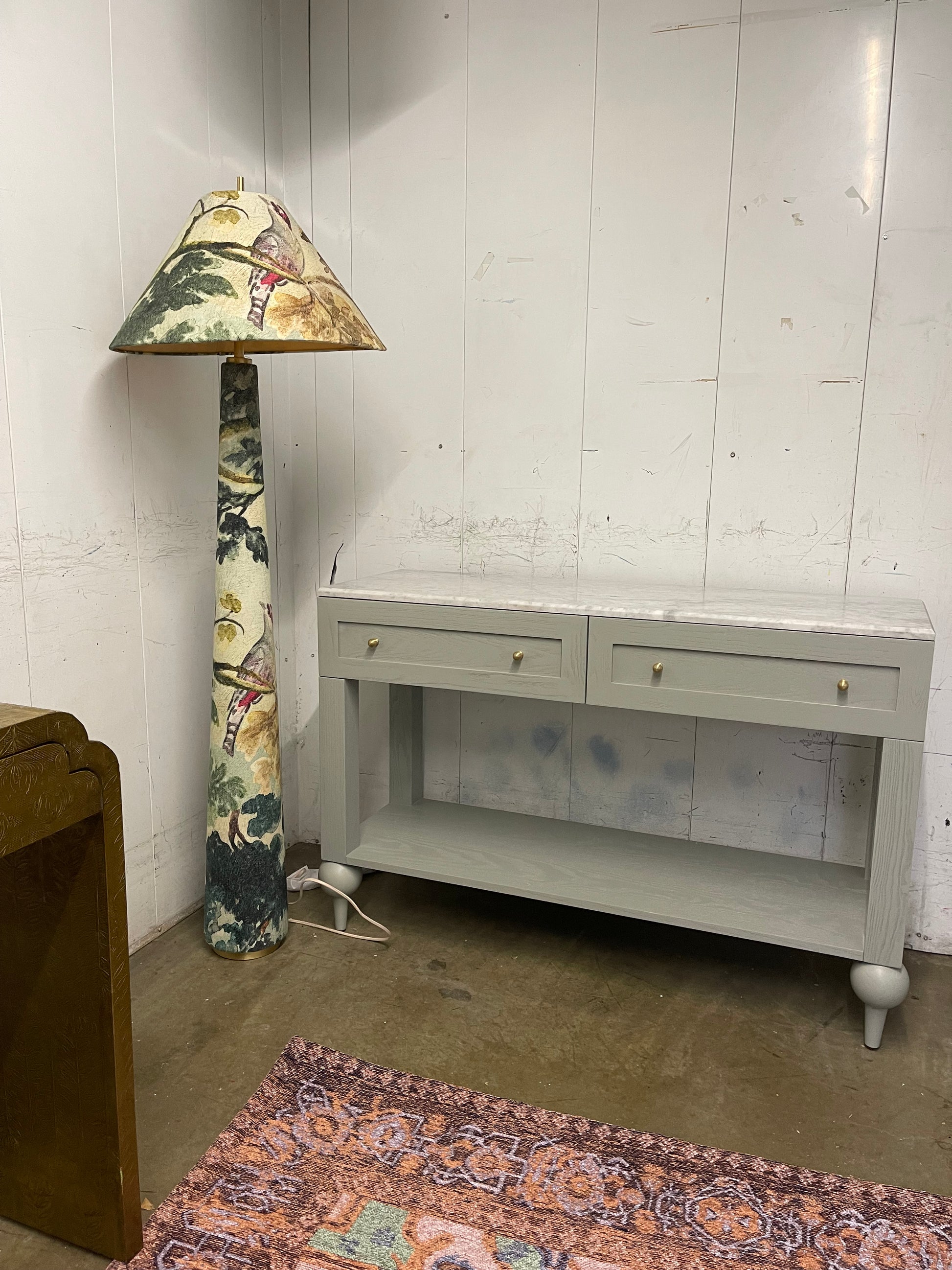 Fern Marble Entryway Console Table