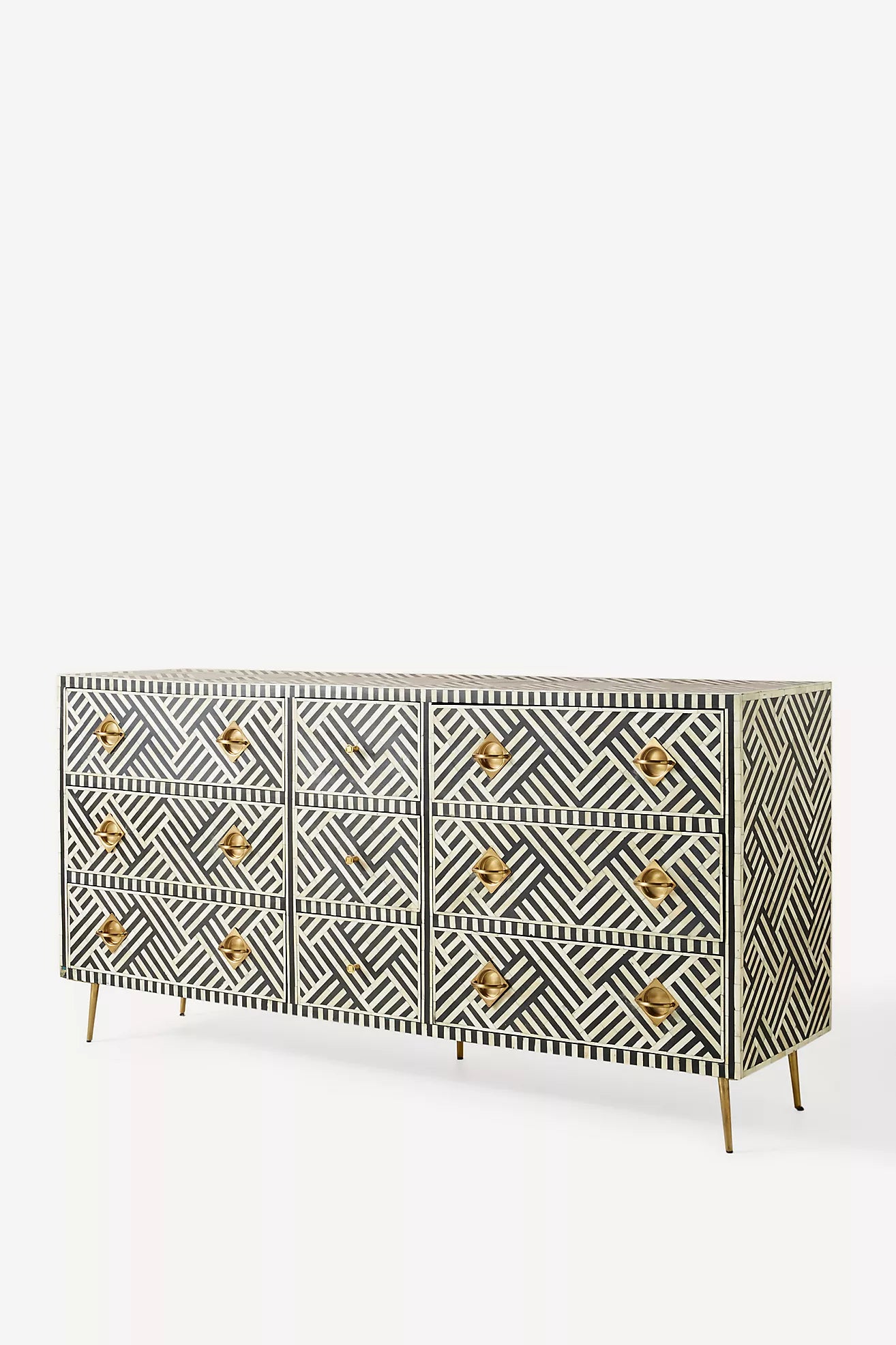 Geometric Optical Inlay Dresser by Anthropologie