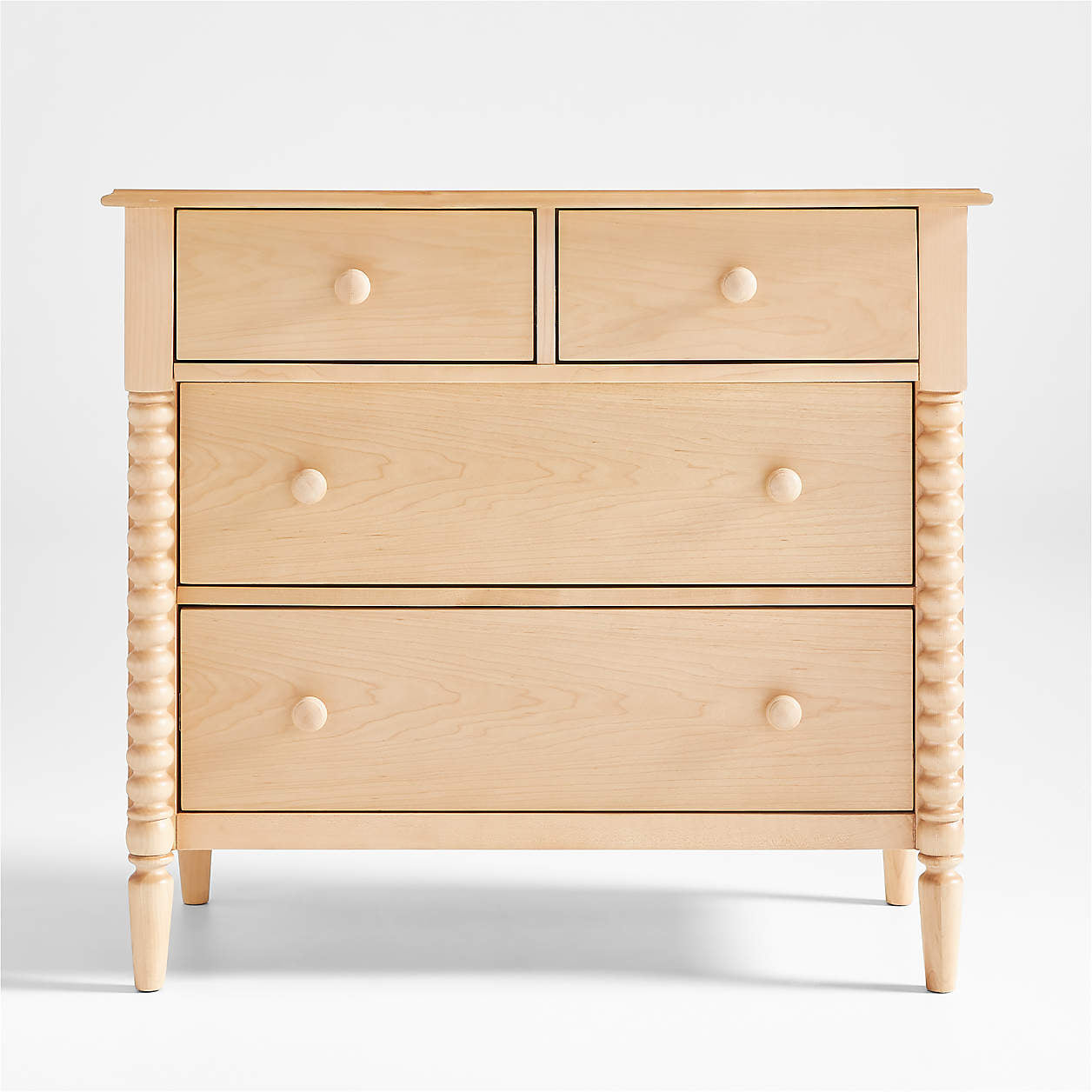 Maple Spindle Leg 4-Drawer Dresser