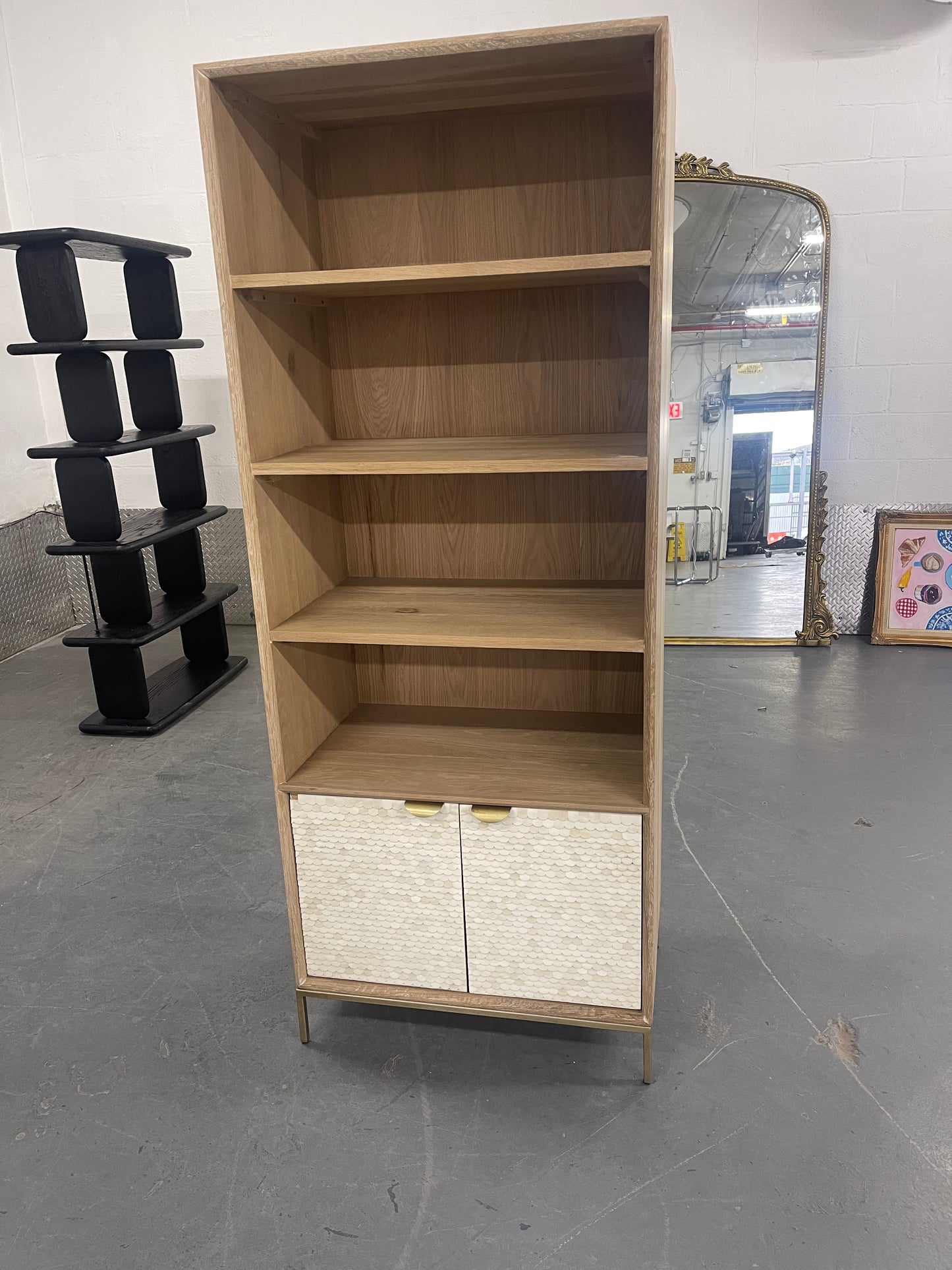 Scalloped Bone Bookcase