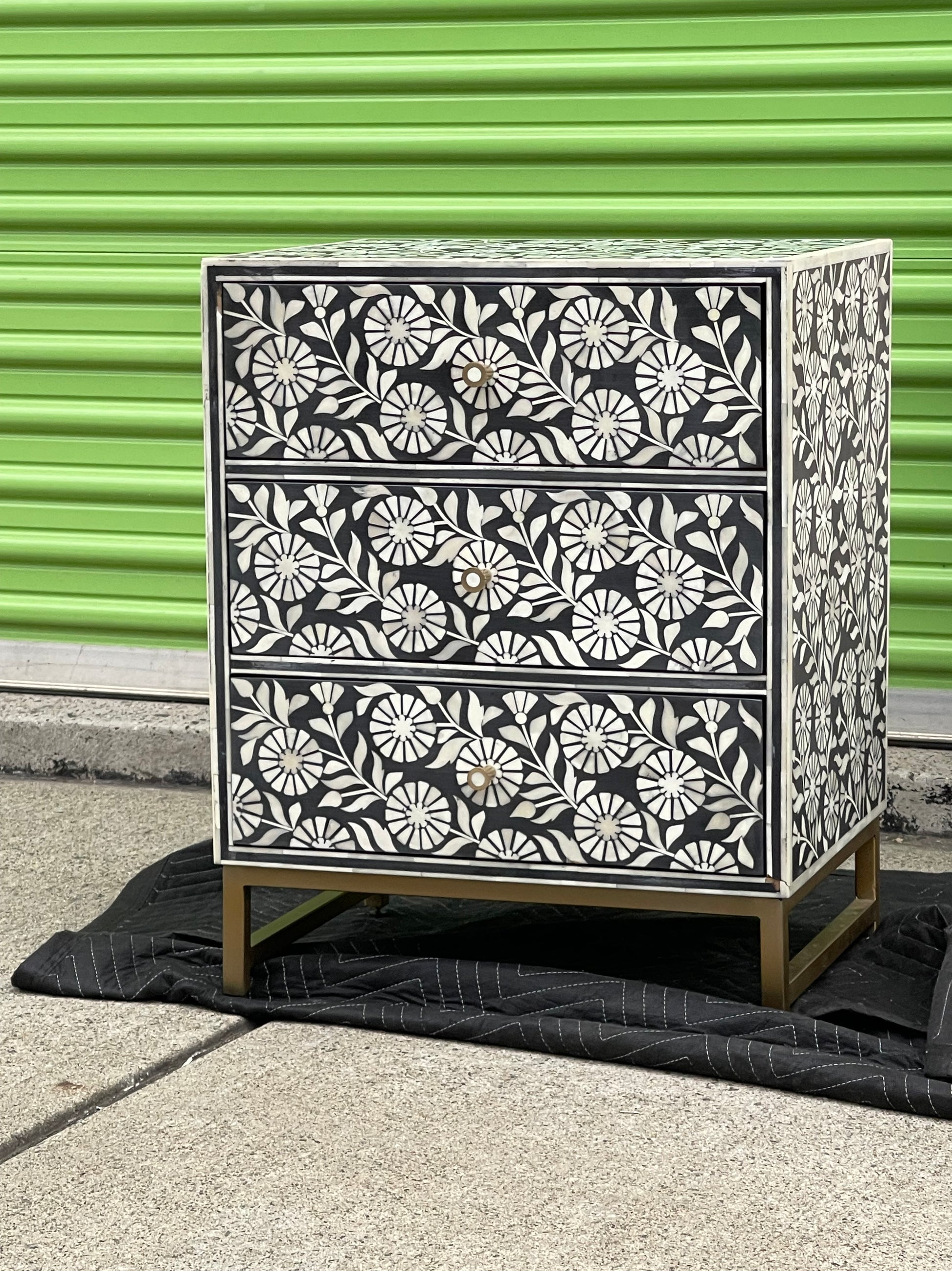 Lalita Inlay Nightstand in Black