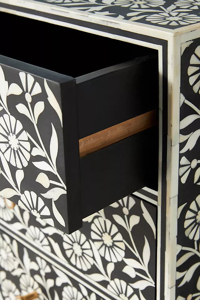 Lalita Inlay Nightstand in Black