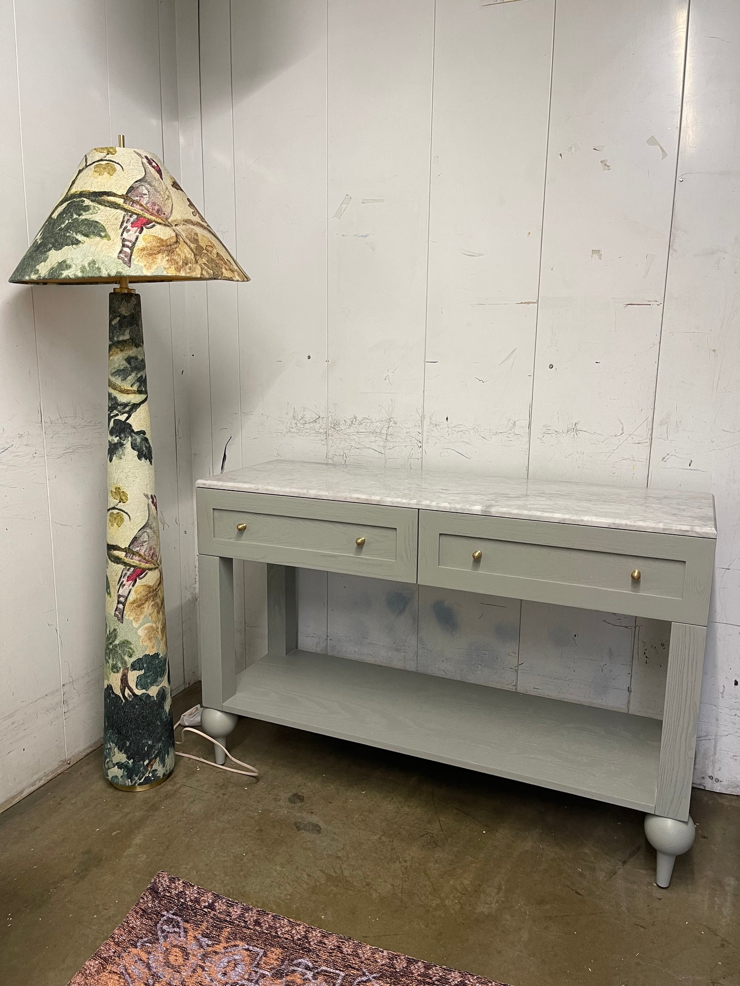 Fern Marble Entryway Console Table