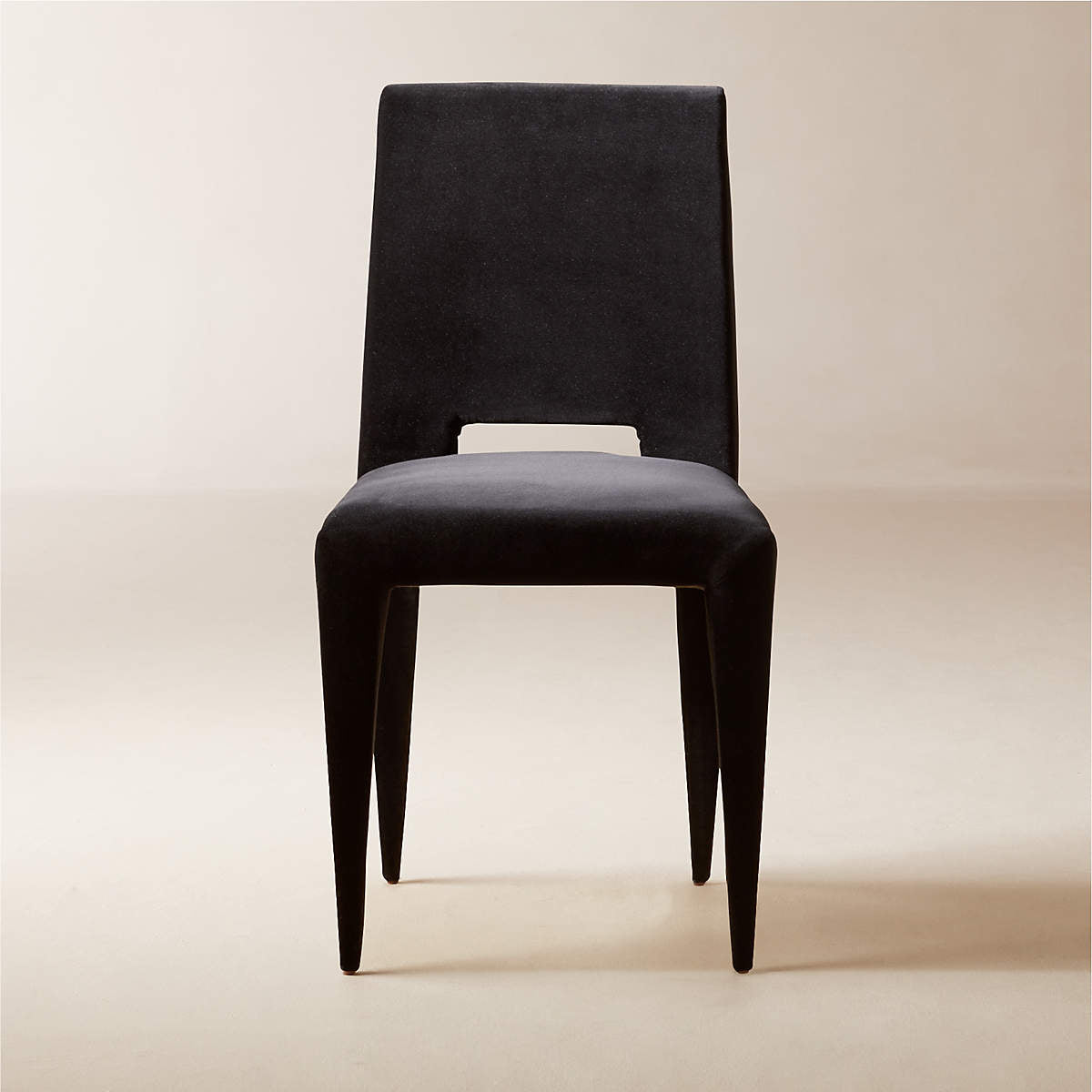 Editorial Black Velvet Dining Chairs