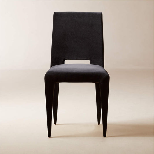 Editorial Black Velvet Dining Chairs