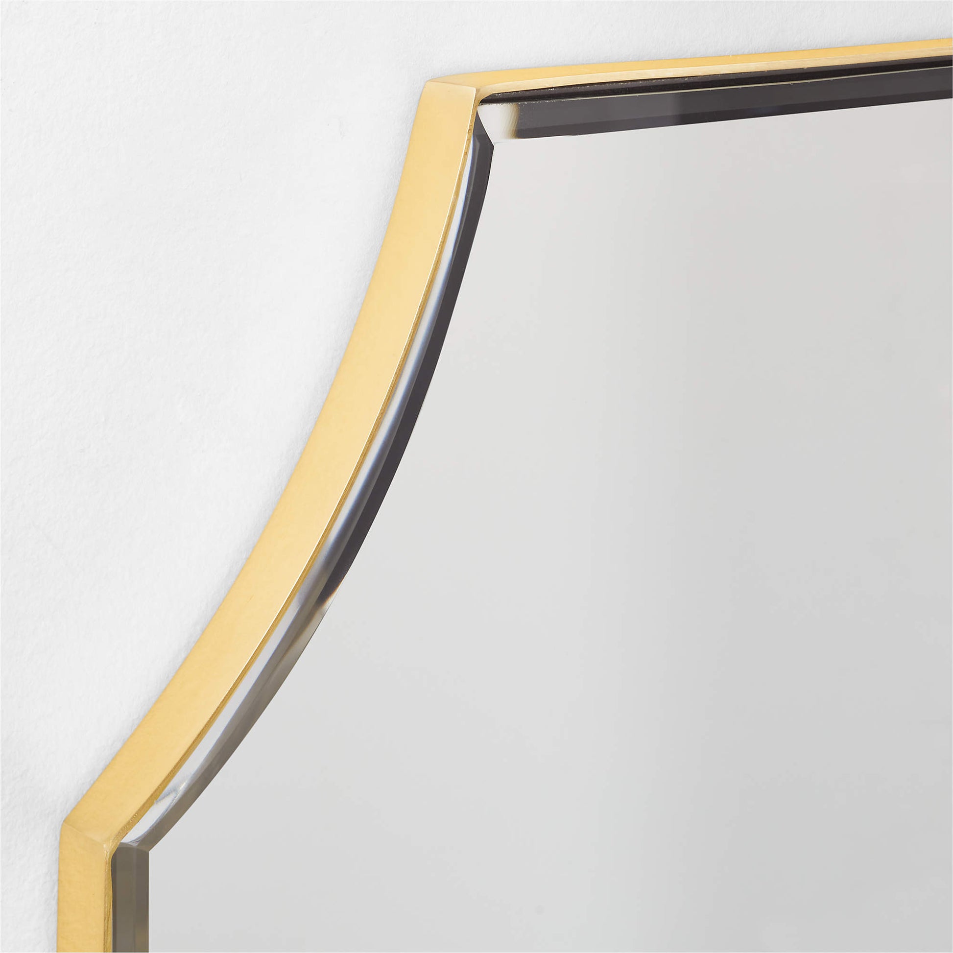 Polished Brass Mantel Mirror
