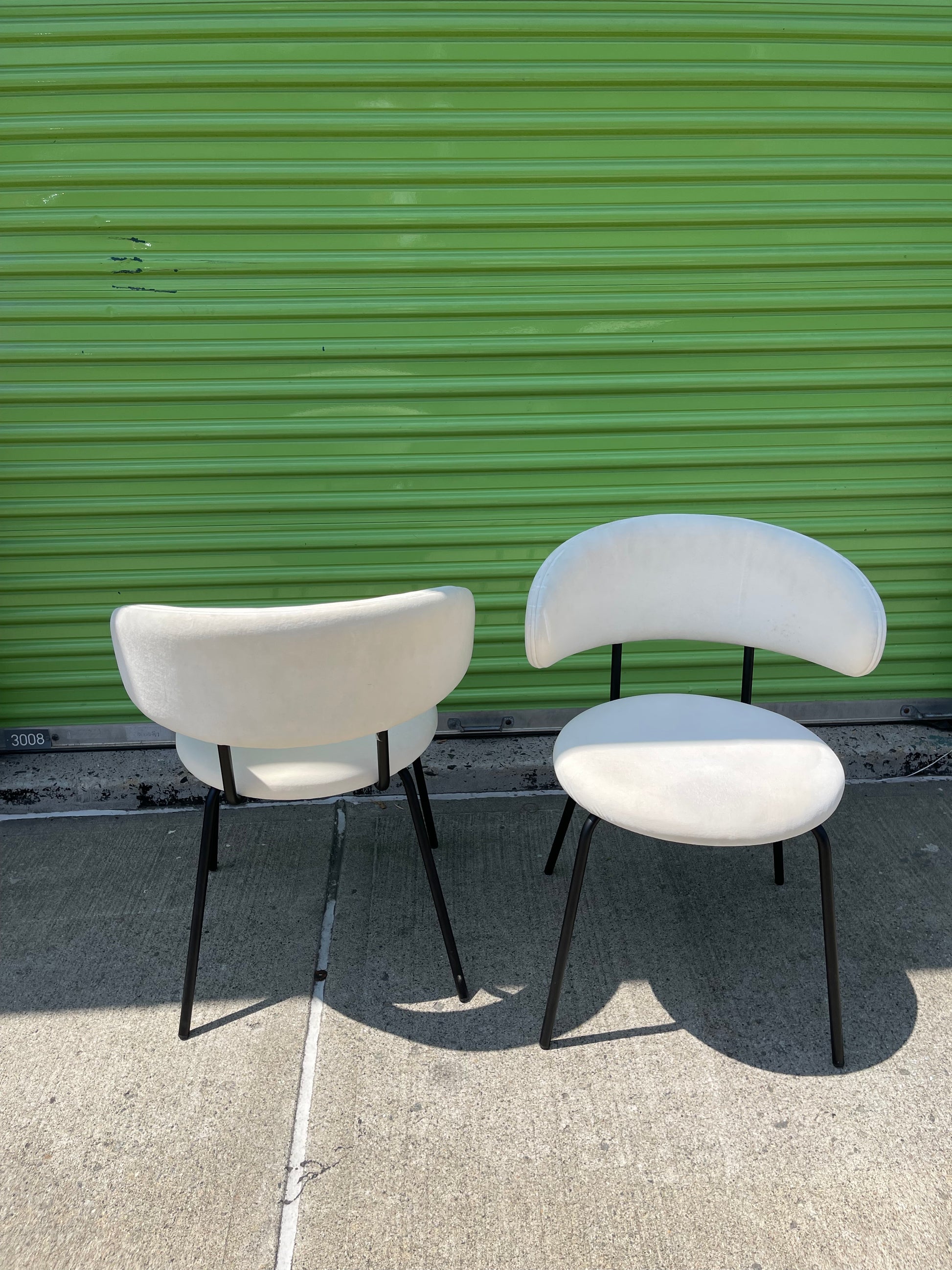 Mod Dining Chairs in Custard Velvet