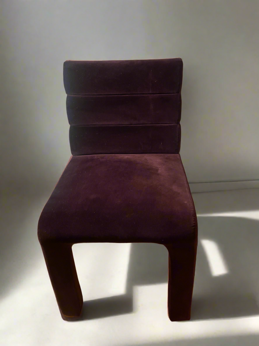 Castell Burgundy Velvet Dining Chairs by CB2