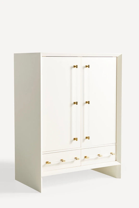 Merriton Cream Lacquered Wardrobe & Armoire by Anthropologie