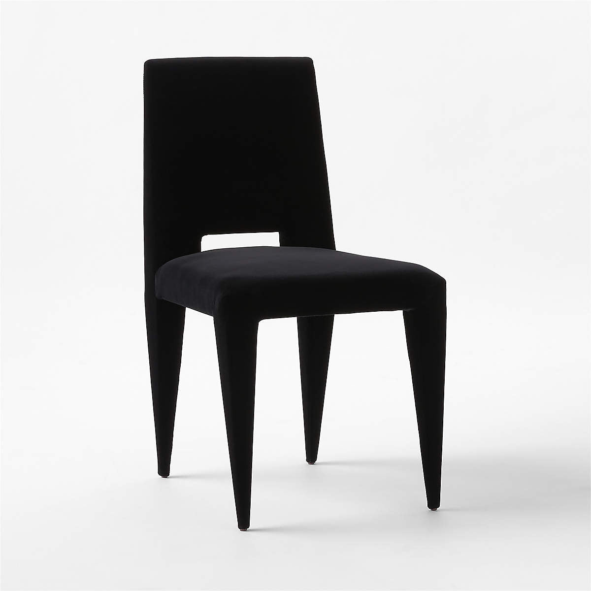 Editorial Black Velvet Dining Chairs