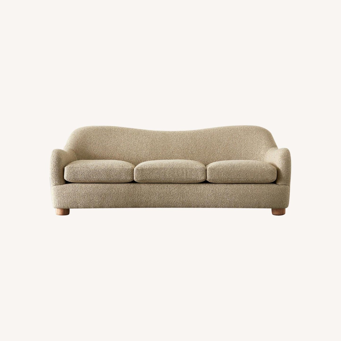 CB2 Bacio Sofa in Camel Boucle 86”
