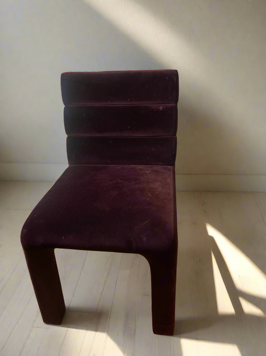 Castell Burgundy Velvet Dining Chairs by CB2