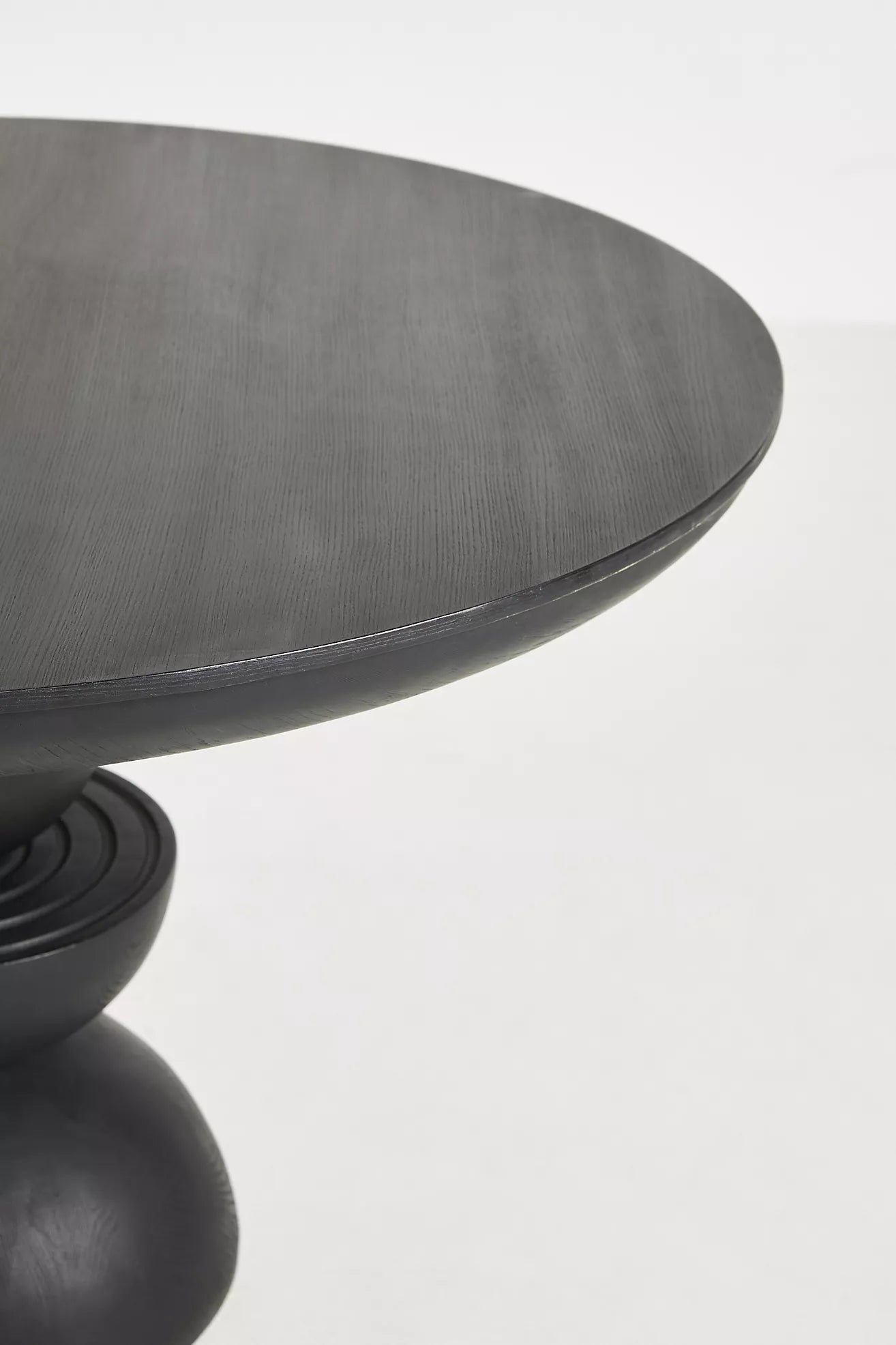 Sculptural Black Finish Dining Table