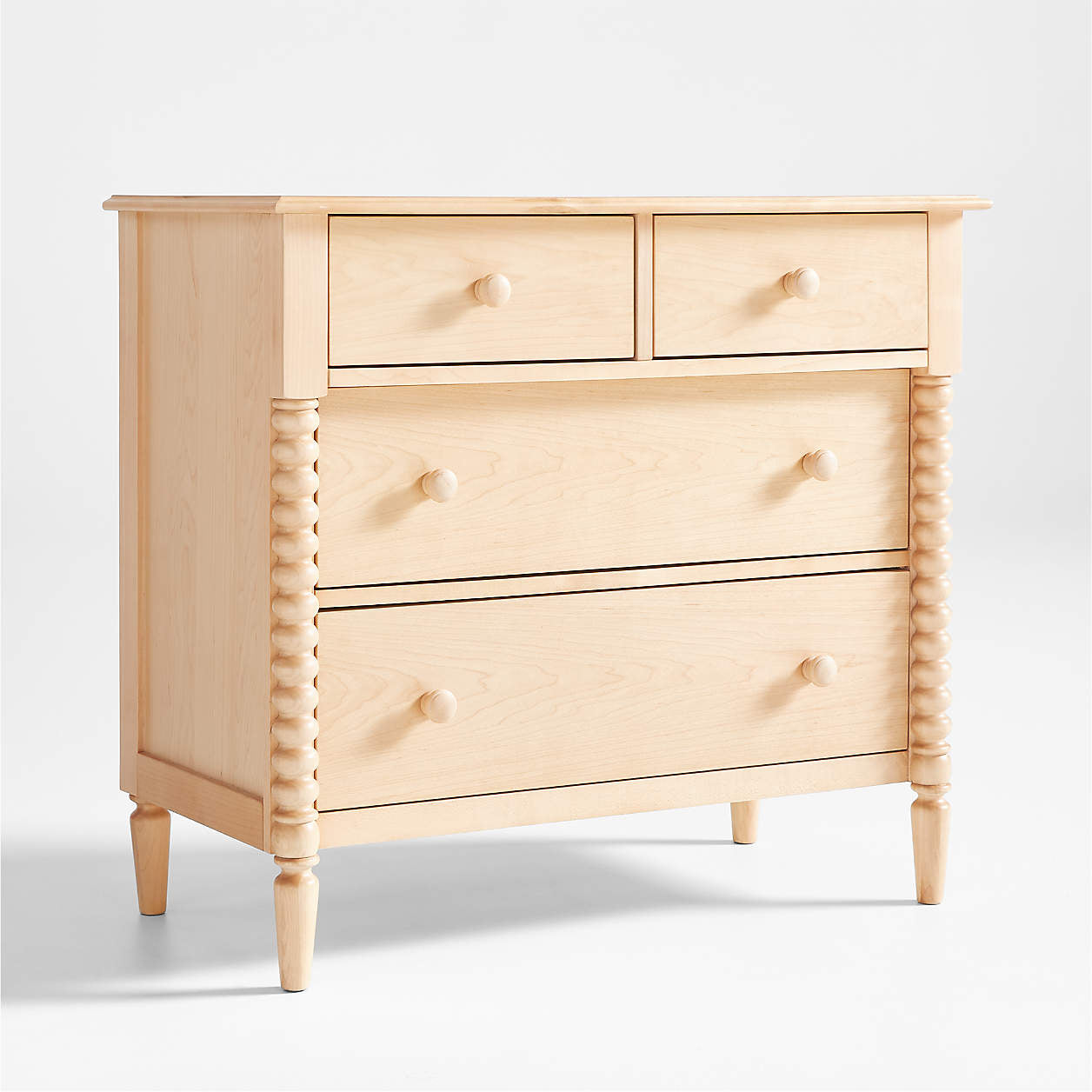 Maple Spindle Leg 4-Drawer Dresser