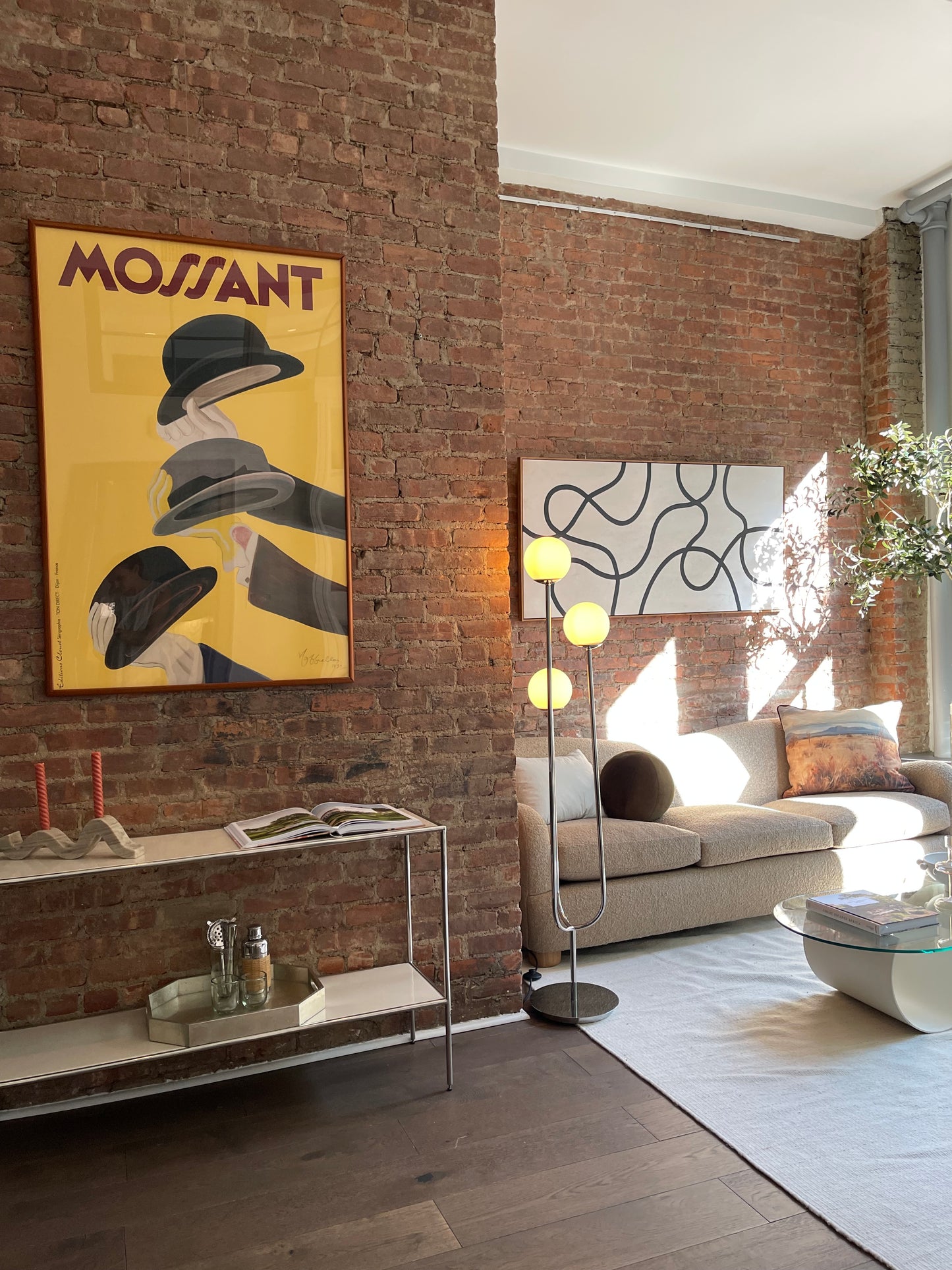 CB2 Bacio Sofa in Camel Boucle 86”