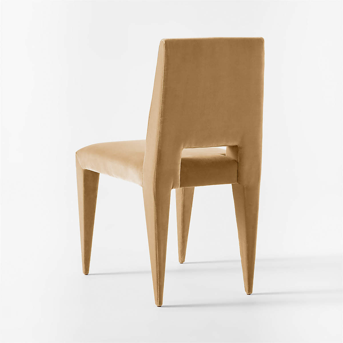 Editorial Velvet Dining Chair in Camel