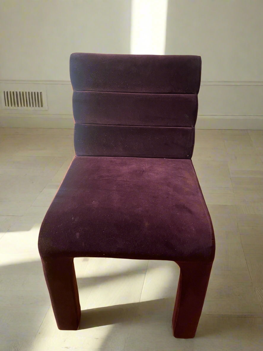 Castell Burgundy Velvet Dining Chairs by CB2