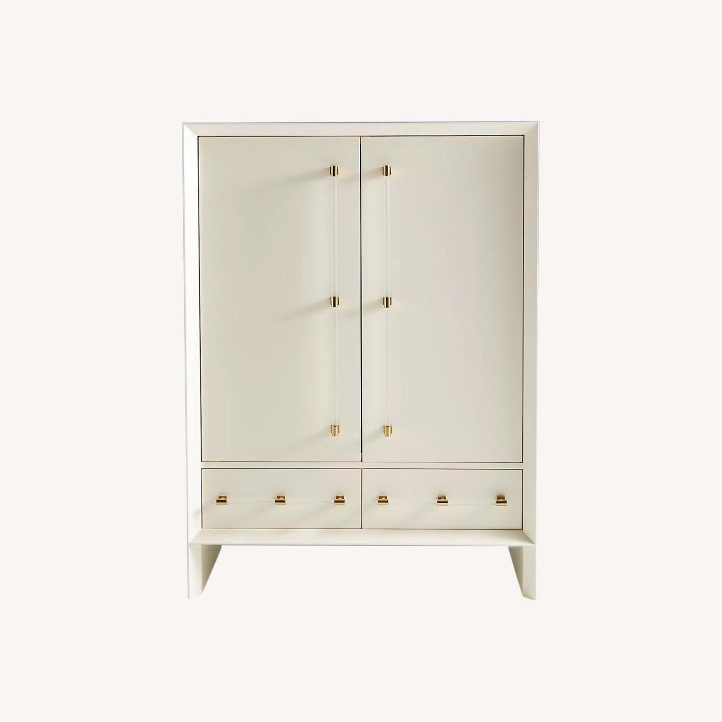 Merriton Cream Lacquered Wardrobe & Armoire by Anthropologie