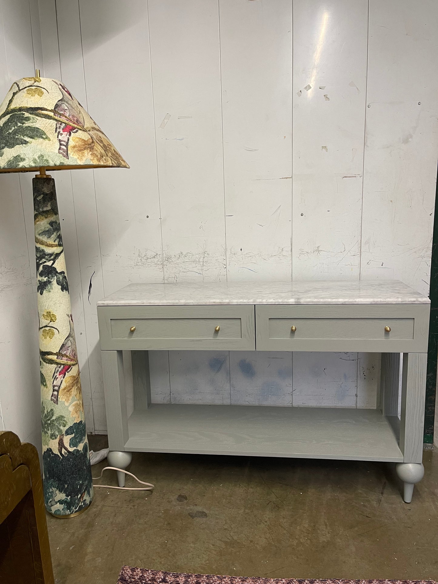 Fern Marble Entryway Console Table