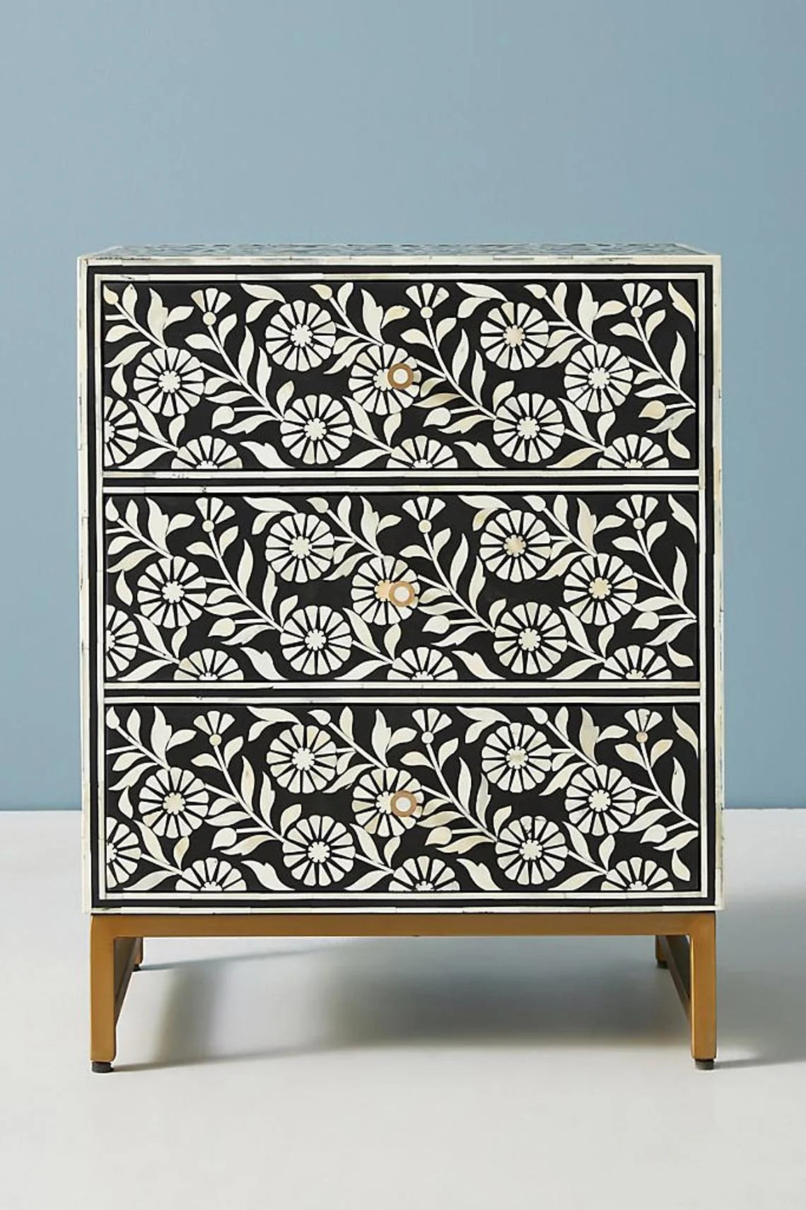 Lalita Inlay Nightstand in Black