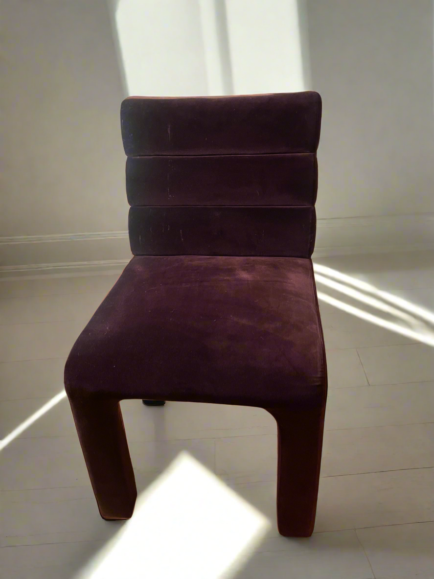 Castell Burgundy Velvet Dining Chairs by CB2