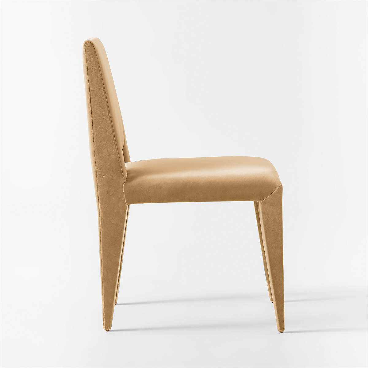 Editorial Velvet Dining Chair in Camel