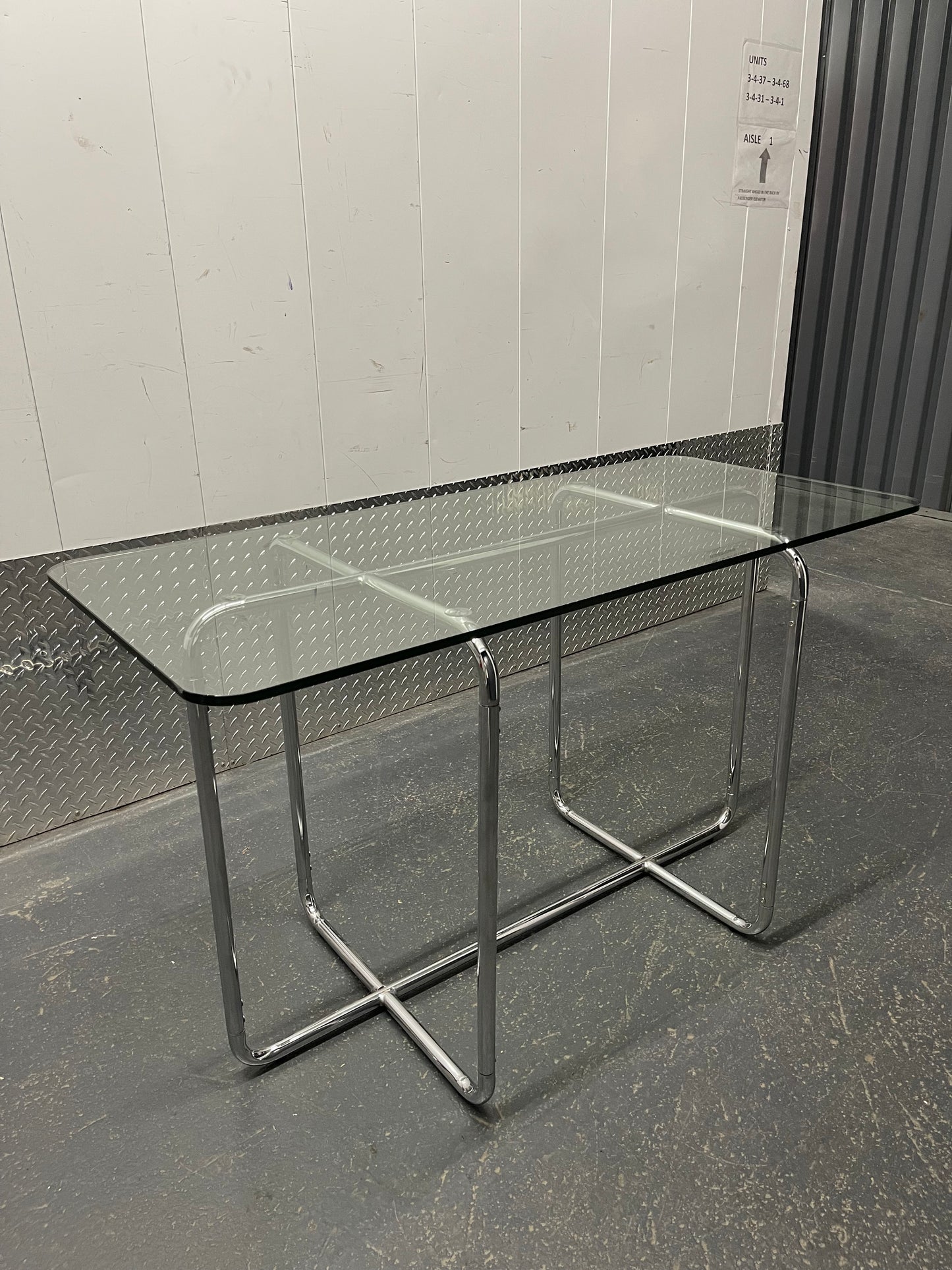 Mid-Century Modern Glass & Chrome Table