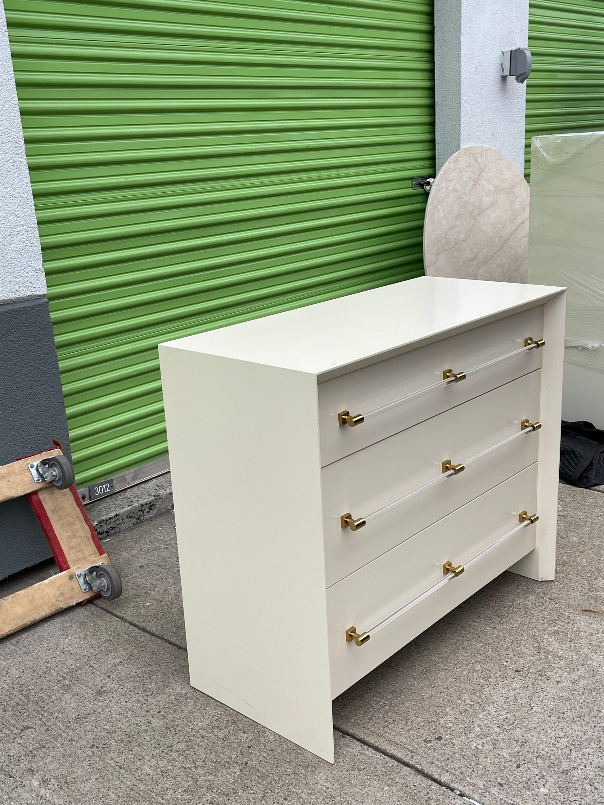 paterson lacquered ivory dresser Paterson Lacquered Ivory Chest
