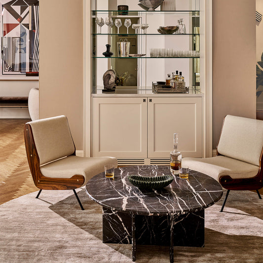 CB2 Meda Ivory Wool Armchairs