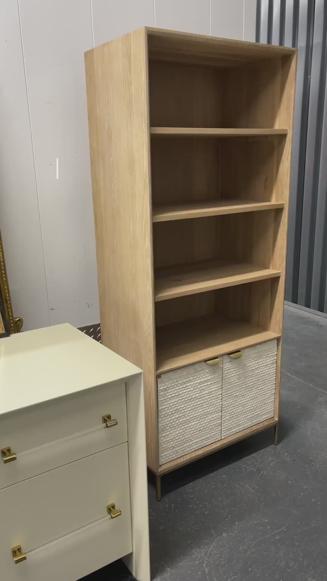 Scalloped Bone Bookcase