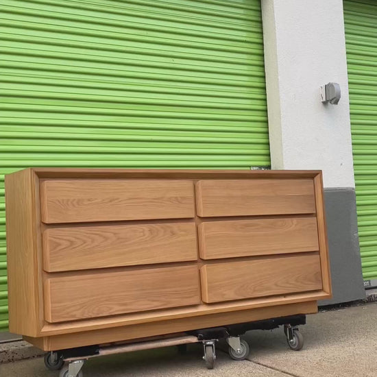 Oak 6-Drawer Dresser by Crate & Barrel