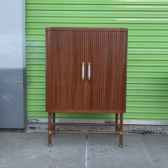 Deluxe Tamboured Bar Cabinet & Console