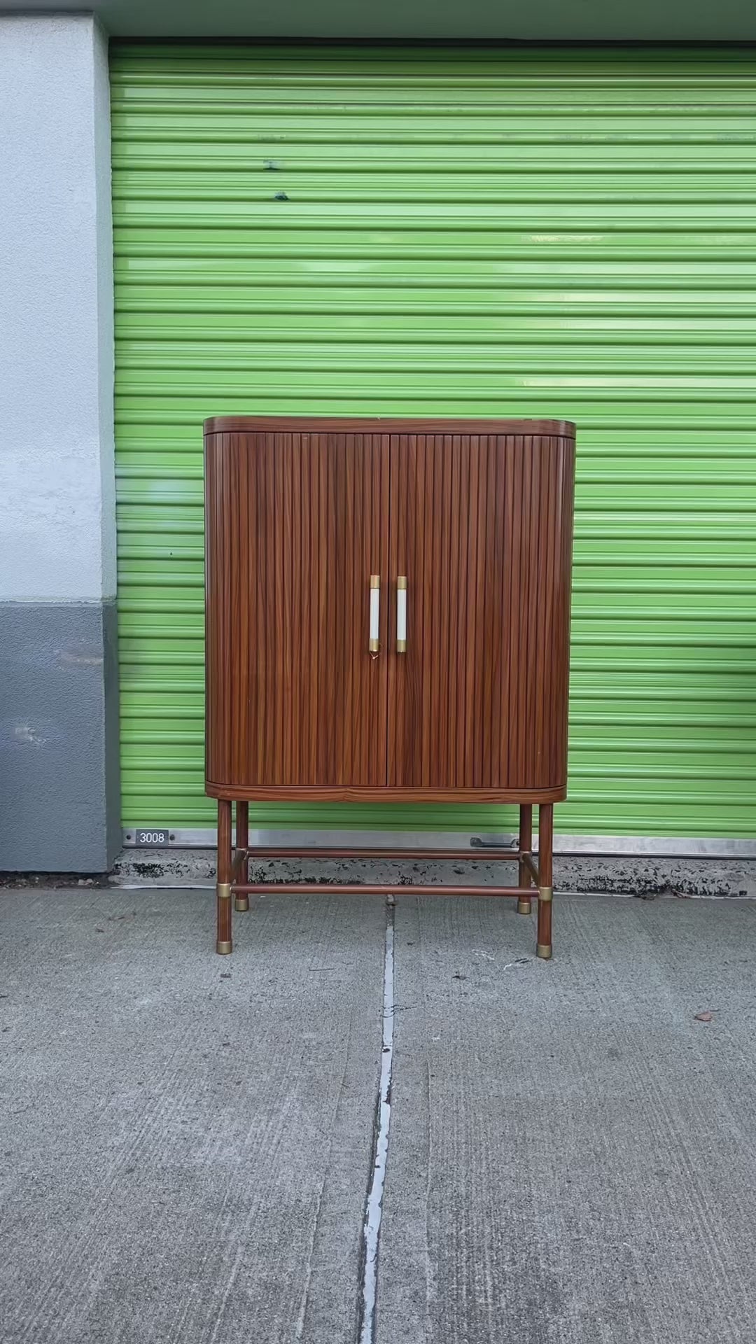 Deluxe Tamboured Bar Cabinet & Console