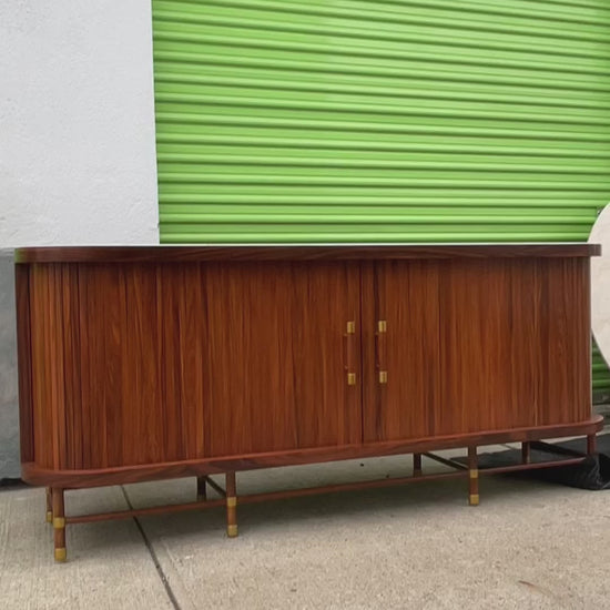 Tamboured Console Buffet Sideboard with Marble