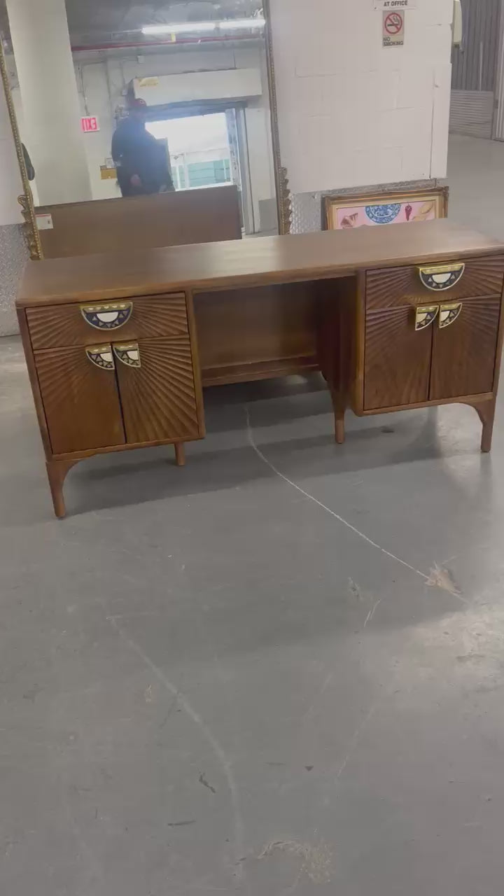 Tropical Hardwood Executive Desk