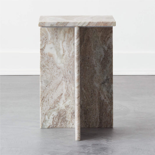 CB2 T Marble Cocktail Table